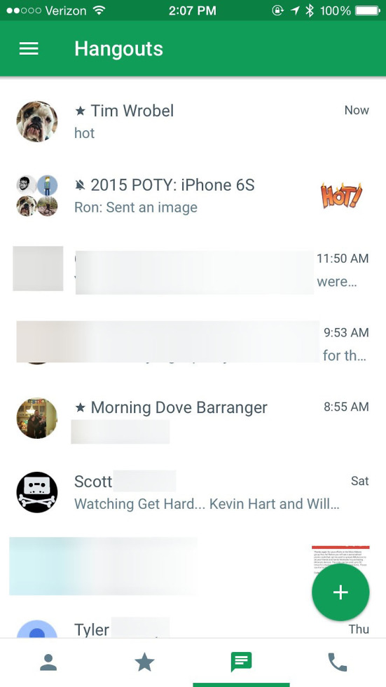 hangouts 4.0 android ios