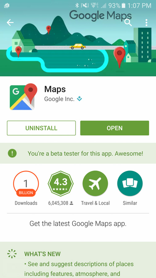 google play beta android screen