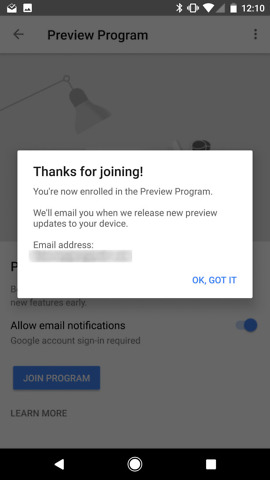 google home preview program
