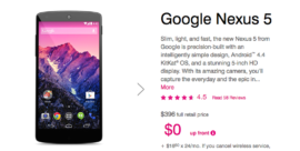 T-Mobile has the Nexus 5 for $0 Down or $396 Full Retail