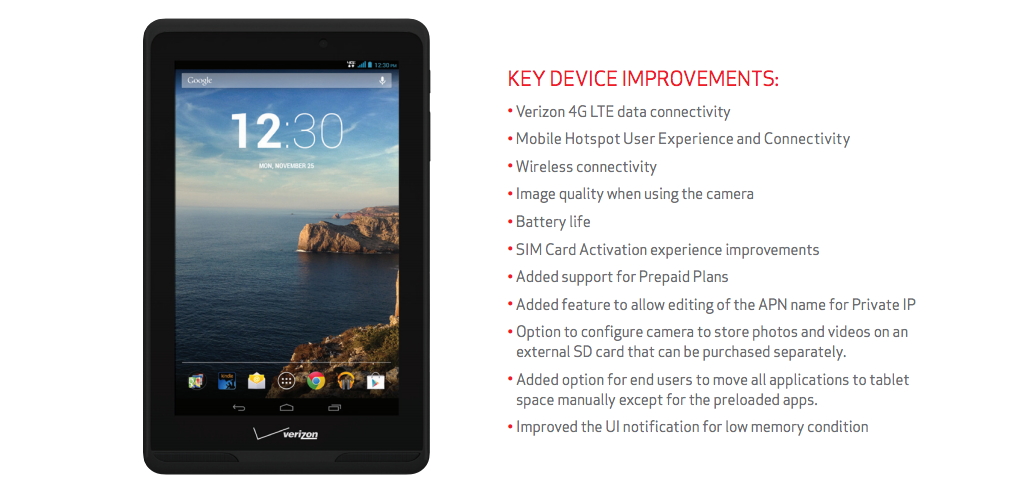 Verizon Ellipsis 7 Tablet Receives Update – Improves LTE Connectivity, Camera, Battery Life, and More