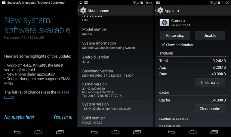 Android 4.4.2 Update for Moto X on Sprint Shows Up