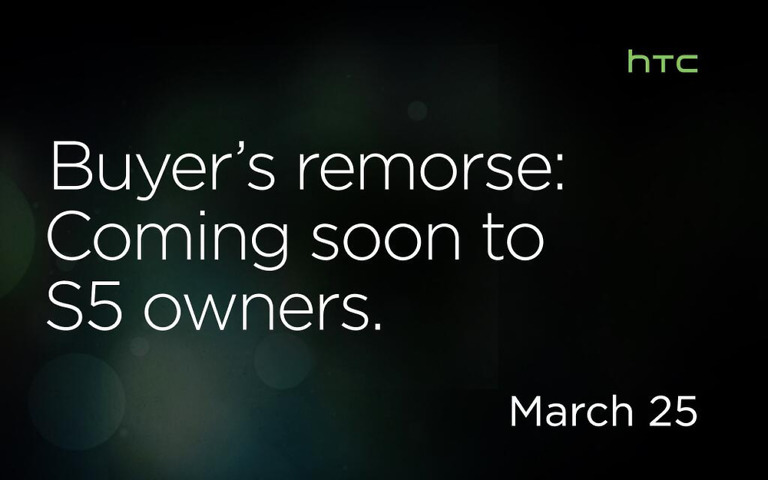 HTC Says Galaxy S5 Owners Will Have Buyer’s Remorse on March 25, Which Makes No Sense
