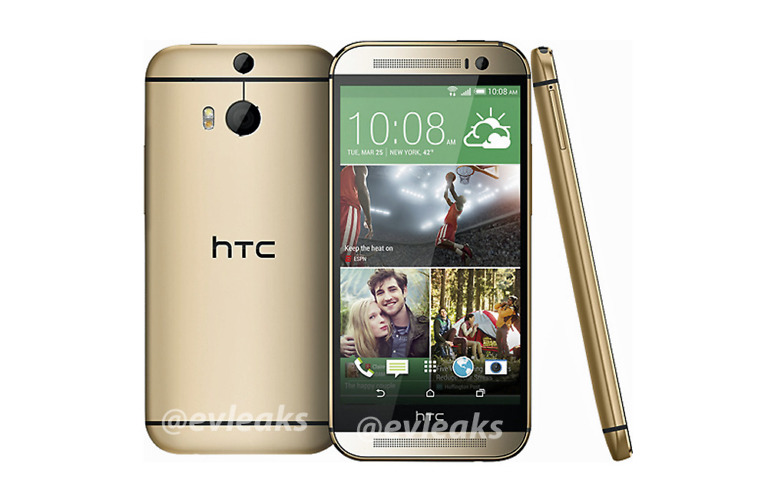 HTC One (2014) in Gold Makes First Press Render Appearance