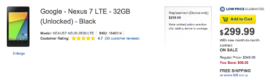 Deal:  Best Buy Selling Nexus 7 (2013) With LTE for $299