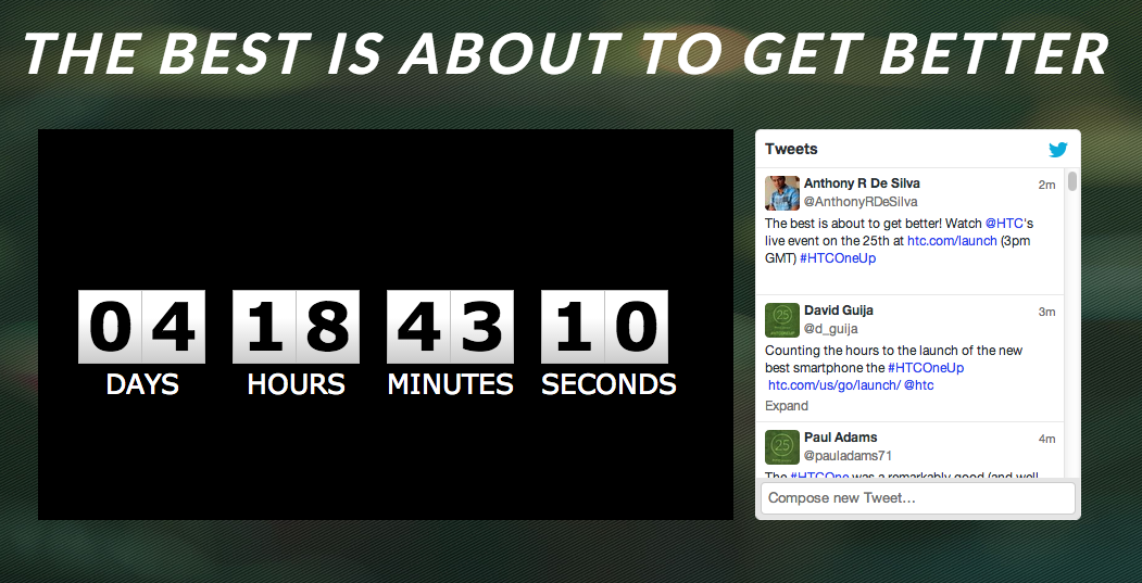 HTC Will Live Stream “All New HTC One” Event