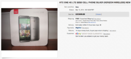 “All New HTC One” for Verizon Sold on eBay for Just $500, Packaging Outs Specs