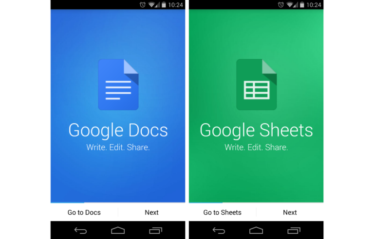 Google Releases Updated Standalone Apps for Docs, Sheets, and Slides