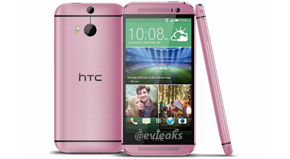 HTC One (M8) in Pink Leaked, Rhyme Charm Not Included