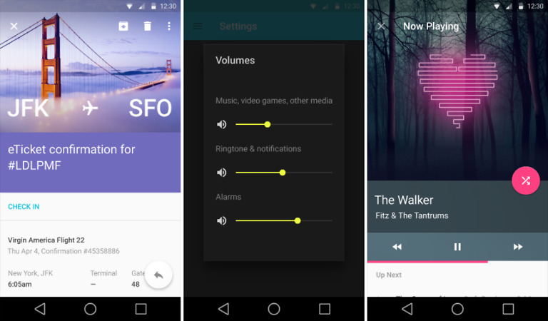 Here are Android “L” App Design Screenshots for Maps, Settings, Music, Keyboard, and More