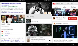 Tip:  Do a Google Search for Artists, Tap Quick Links to Apps to Listen to Them
