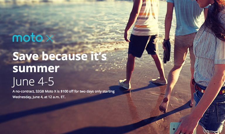 Deal:  32GB Moto X Will be $100 off June 4 and 5 From Motorola