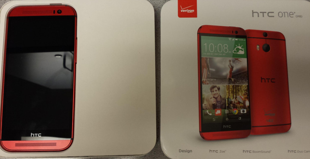 Here is Verizon’s HTC One (M8) in Red, Should be Here Thursday