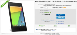 Deal:  32GB Nexus 7 (2013) LTE on eBay for $294