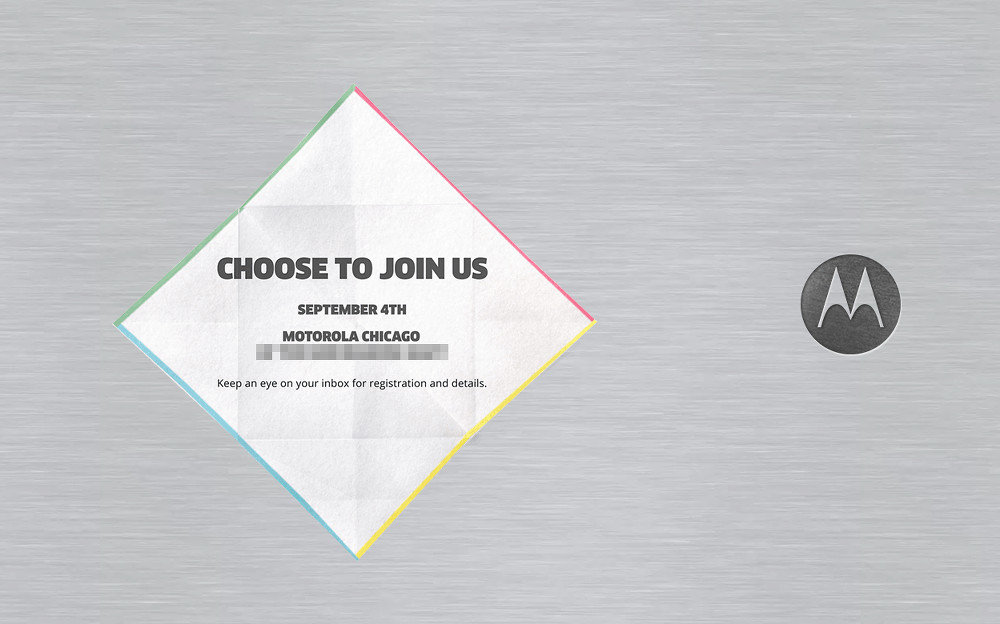 Motorola Hosting September 4 Event – For New Moto X, Moto G and Moto 360