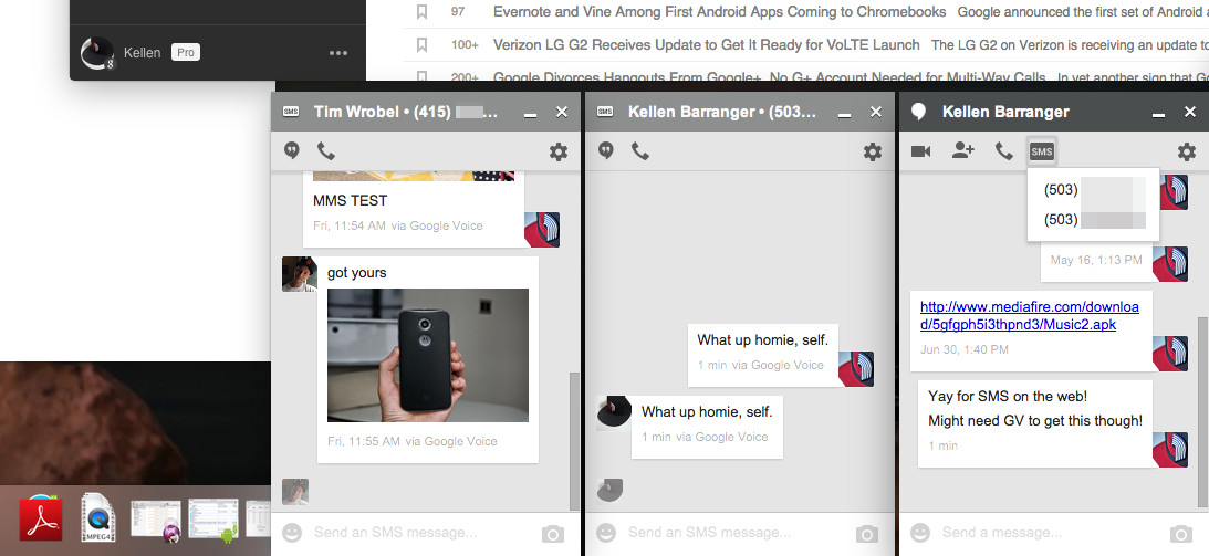 Tip:  Send SMS and MMS in Gmail or the Chrome Hangouts Extension Using Your Google Voice Number