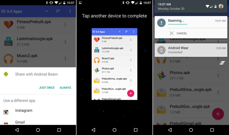 Video:  Android 5.0 Feature – Power of Android Beam in the Share Menu