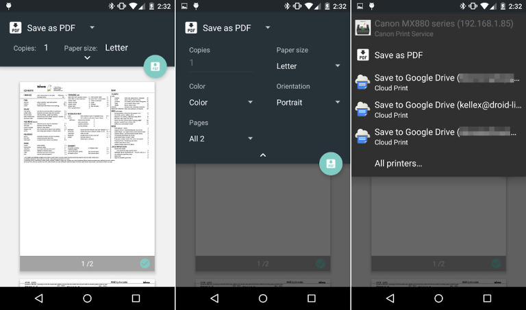 Android 5.0 Feature:  Printing UI Completely Re-Done, Print Preview Added