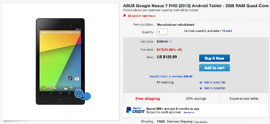 Deal:  Nexus 7 (2013) 16GB on Sale for $129 From NewEgg