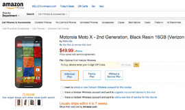 Deal: Moto X (2nd Gen) Available at Amazon for $49.99 in Black, $69.99 in Leather or Bamboo