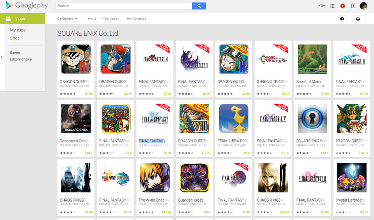 Select Square Enix Titles 50% Off Through Google Play, Final Fantasy IV and V Included