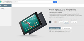 Nexus 9 LTE Now Available From Google Play Too