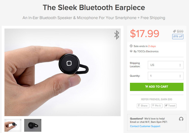 Deal:  The Invisible Bluetooth Headset is Just $17.99