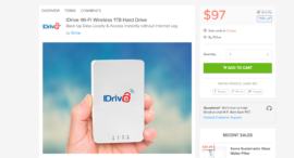 Deal: IDrive WiFi Wireless 1TB Hard Drive and 10TB Cloud Backup Subscription for $97