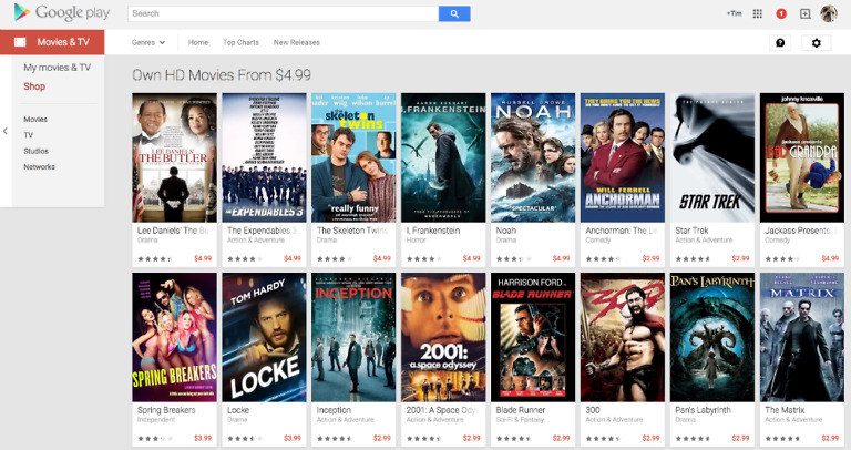 Google Play Hosting $5 HD Movie Promotion, Includes Inception, 300, and The Hangover
