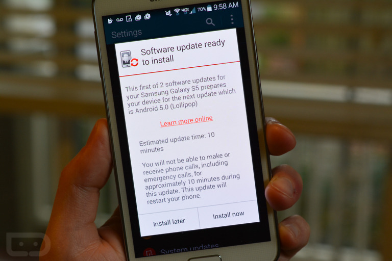 Verizon Samsung Galaxy S5 Gets Lollipop Update!