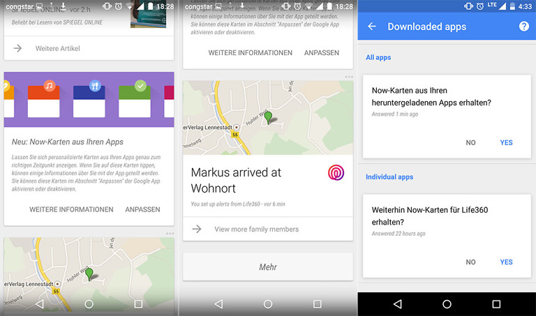 3rd Party App Cards Starting to Show Up in Google Now