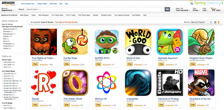 Amazon One-Ups Google, Posts $105 Worth of Free Apps to Celebrate Appstore Birthday