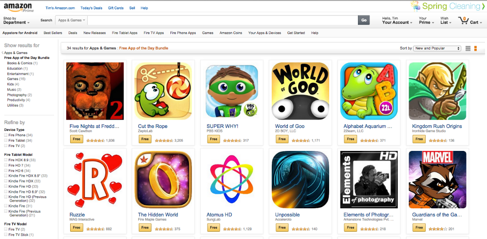 Amazon One-Ups Google, Posts $105 Worth of Free Apps to Celebrate Appstore Birthday