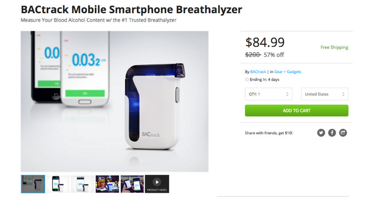 Deal: It’s Back, Grab a BACtrack Mobile Smartphone Breathalyzer for $85