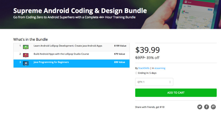 Deal: Supreme Android Coding & Design Bundle for $40