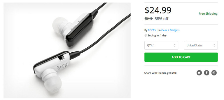 Deal:  Last Chance for These $25 Bluetooth Ear Buds