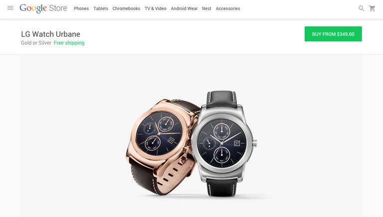 LG Watch Urbane Now Available From the Google Store for $349