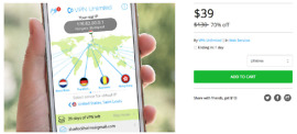 Deal:  VPN Unlimited Lifetime Subscription for $39
