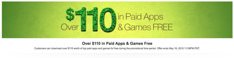 FREE:  Amazon is Giving Away $110 in Free Apps Today