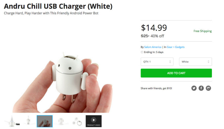 Deal: Grab a Cute Andru Chill USB Charger for Just $15, Free Shipping