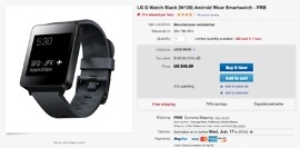 Deal:  LG G Watch (Refurbished) for $50 on eBay
