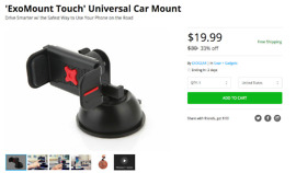 Deal: ExoMount Touch Universal Car Mount for $20, Free Shipping