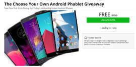 Reminder: Last Chance to Win Your Choice of Android Phablet