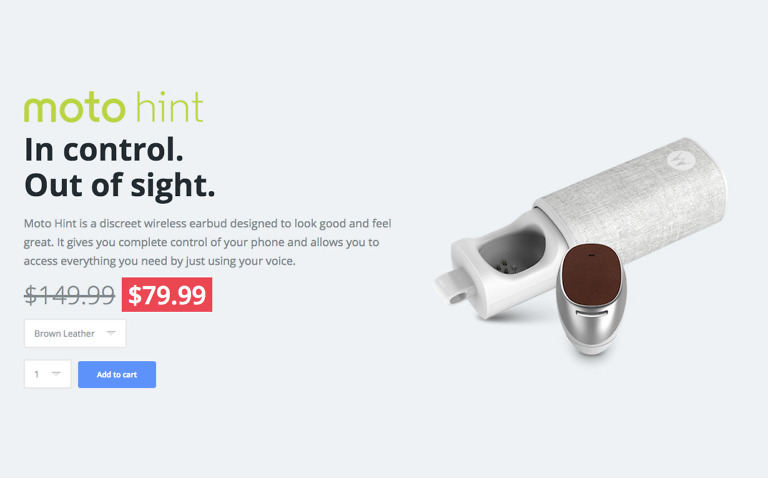 Deal:  Moto Hint is Now Just $80 ($70 Off)