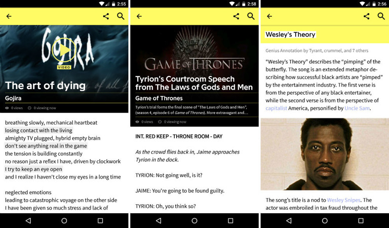 Genius App Released to Google Play, Find All Your Song Lyrics and Meanings in One Place