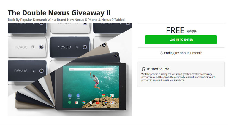 Enter the Double Nexus Giveaway and Win a Nexus 6 and 9