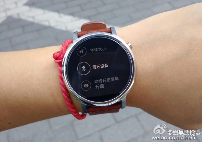 Moto 360 Small and Large Pictured on Wrist