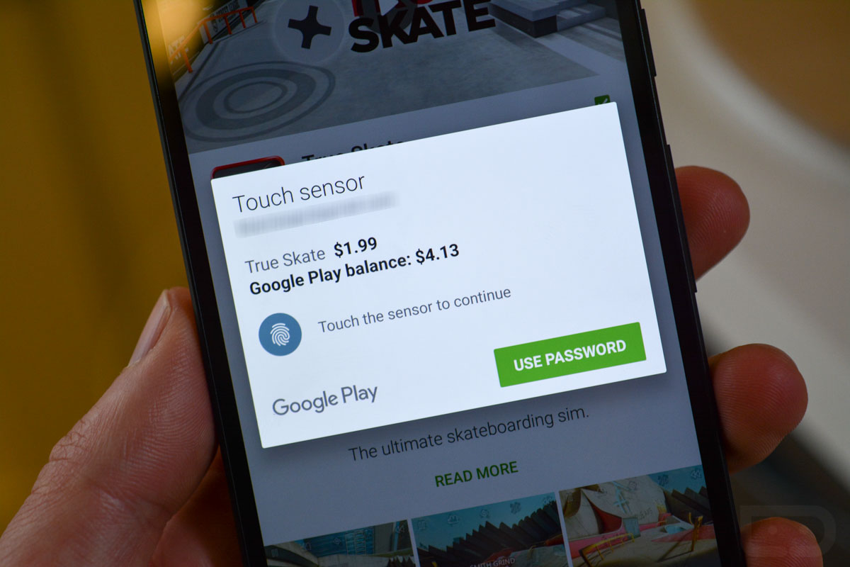 Reminder:  You can Pay for Google Play Items Using Your Fingerprint on the Nexus 6P and 5X