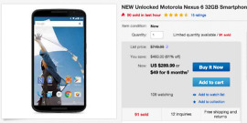 DEAL:  Nexus 6 at eBay is Now Just $289. Wow. (Updated: IT’S BACK!)