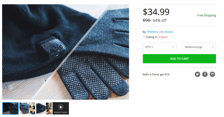 Deal:  Bluetooth Beanie and Touchscreen Glove Bundle Just $34.99